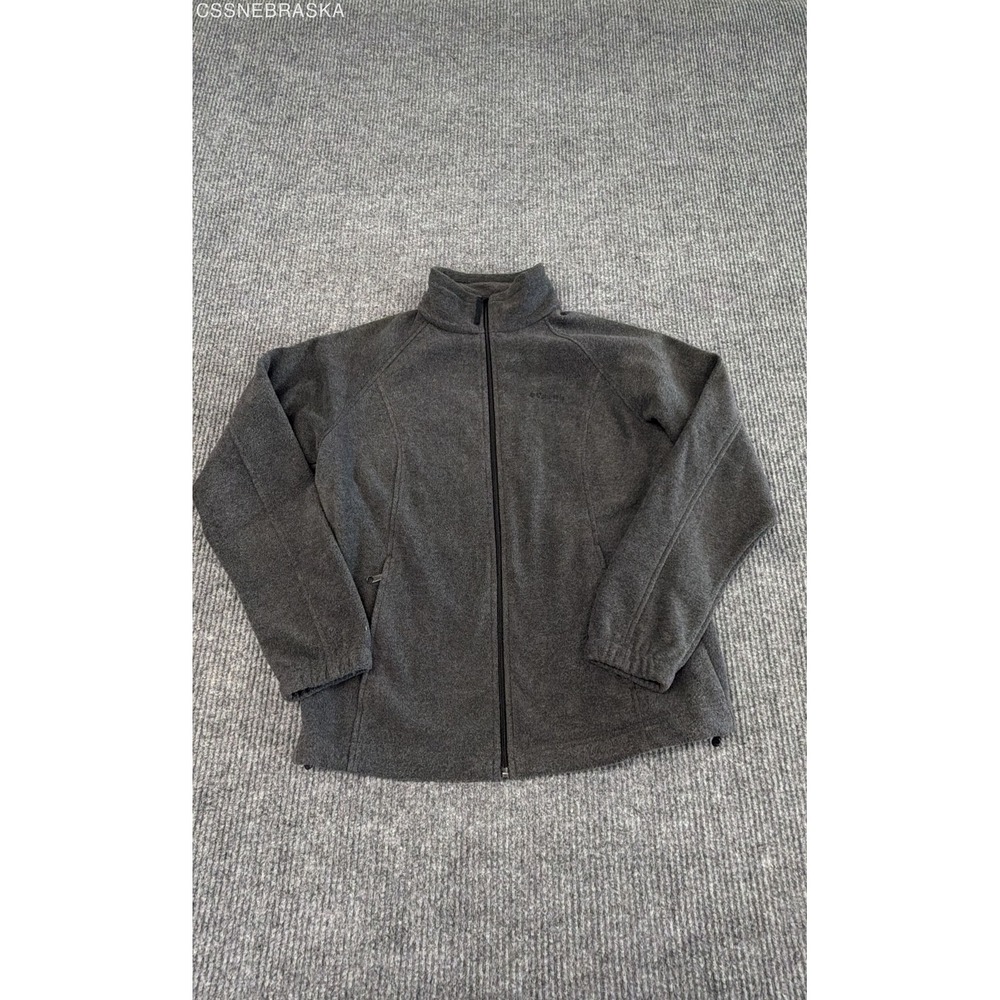 Columbia Women's Benton Springs Full Zip Fleece Jacket Charcoal Gray Sz L